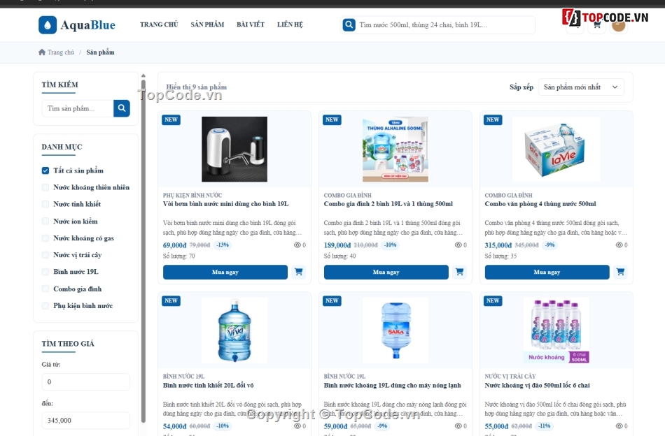 website,bán website,website bán nước